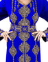 Modern Royal Blue Georgette Stone Embroidery Kaftan